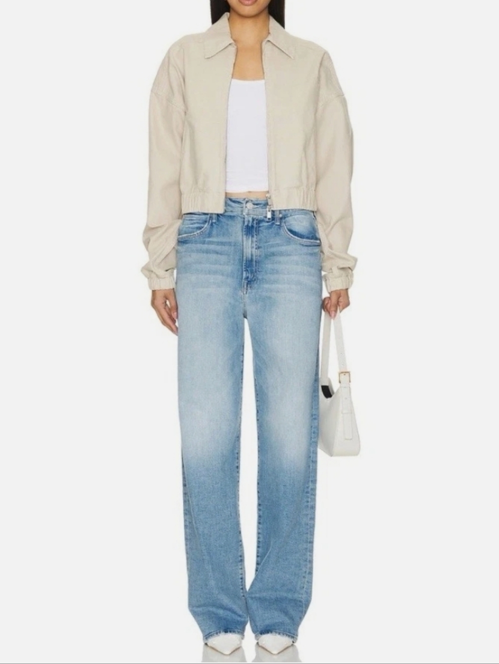 MOTHER Superior The Spitfire Sneak Wide-Leg Jeans Confess Denim Blue